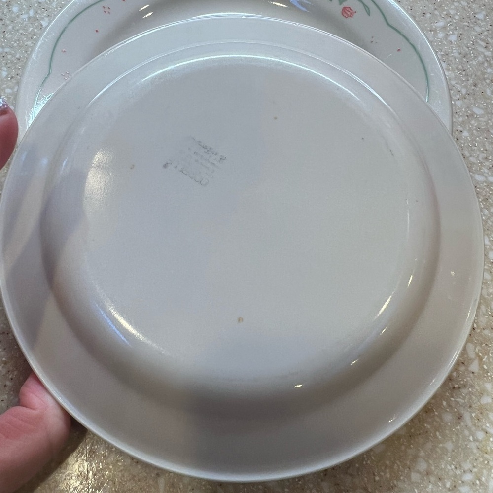 Set of 6 CORELLE CALICO ROSE 7.25 Salad or Bread small plates - Picture 11 of 16